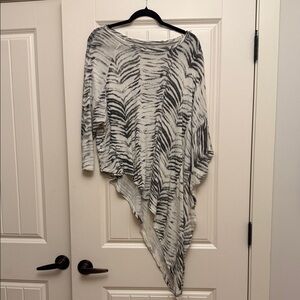 Zebra Print Asymmetrical Sweater